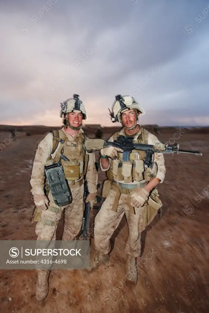 United States Marine combat engineers during a combat operation in Afghanistan's Helmand Province