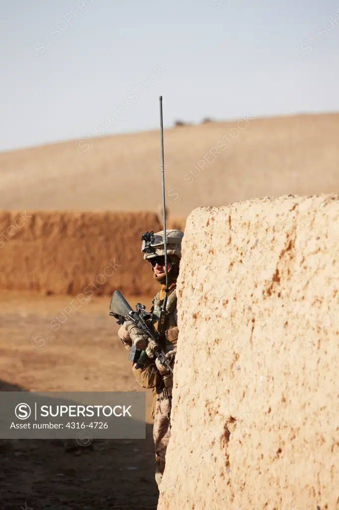 United States Marine during combat operation in Afghanistan's Helmand Province