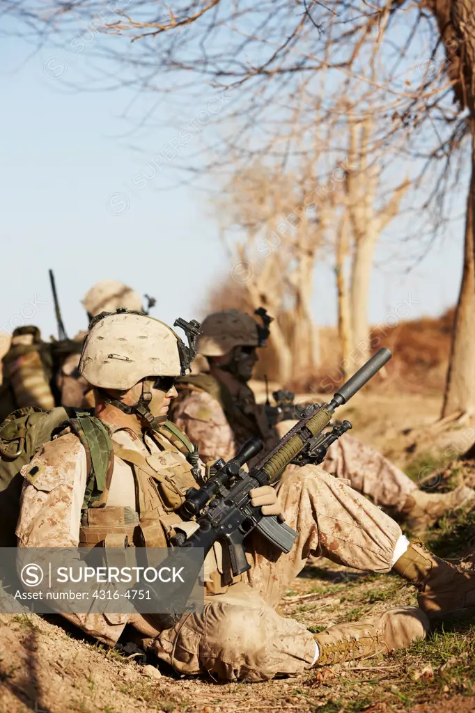U.S. Marines during combat operation in Afghanistan's Helmand Province