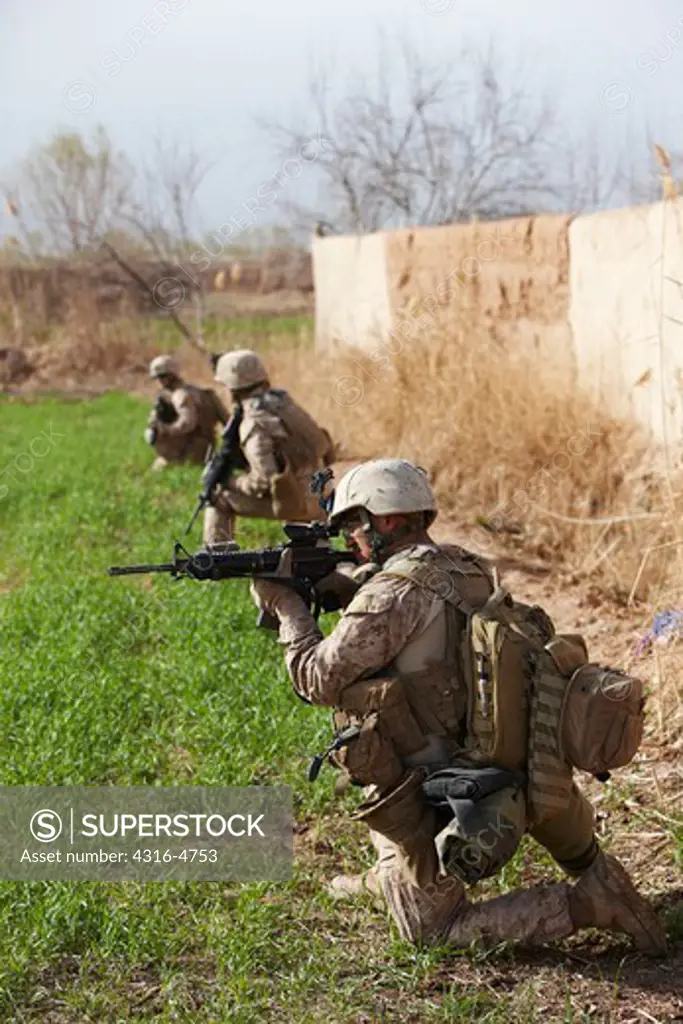U.S. Marines during combat operation in Afghanistan's Helmand Province