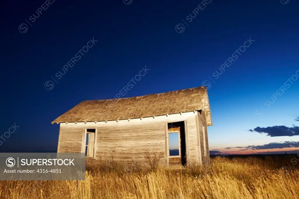 Abandoned ranch house, eastern plains of Colorado