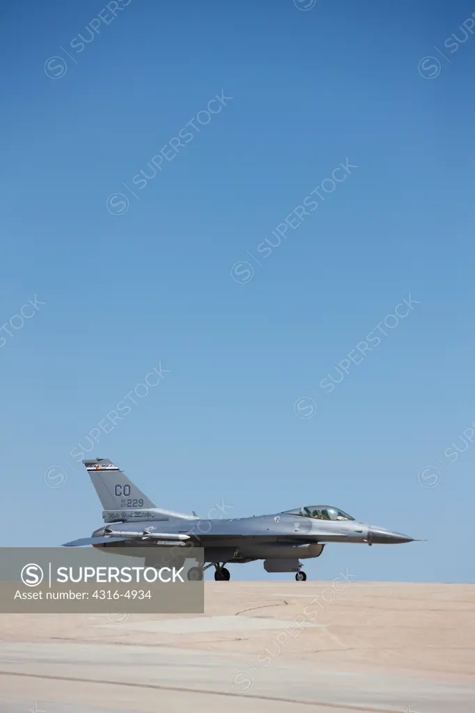 F-16 Fighting Falcon prepares to launch a mission