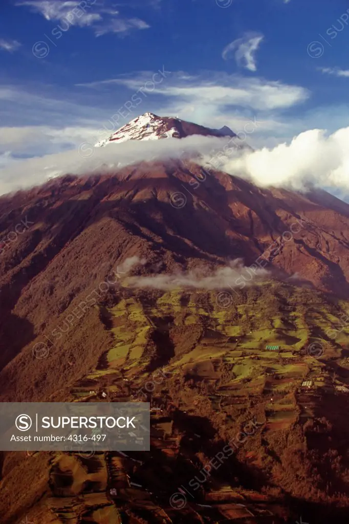 Agricultural Patchwork on the North Side of Tungurahua Volcano