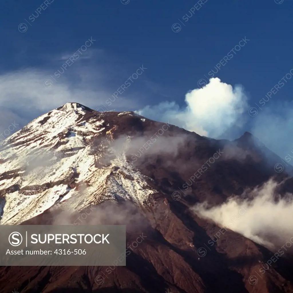 Tungurahua Volcano Emits Steam After a Recent Eruption