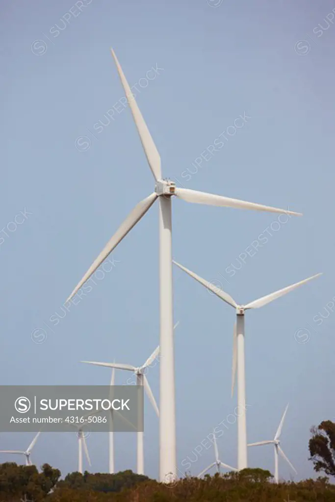 Wind farm on Atlantic coast of Morocco