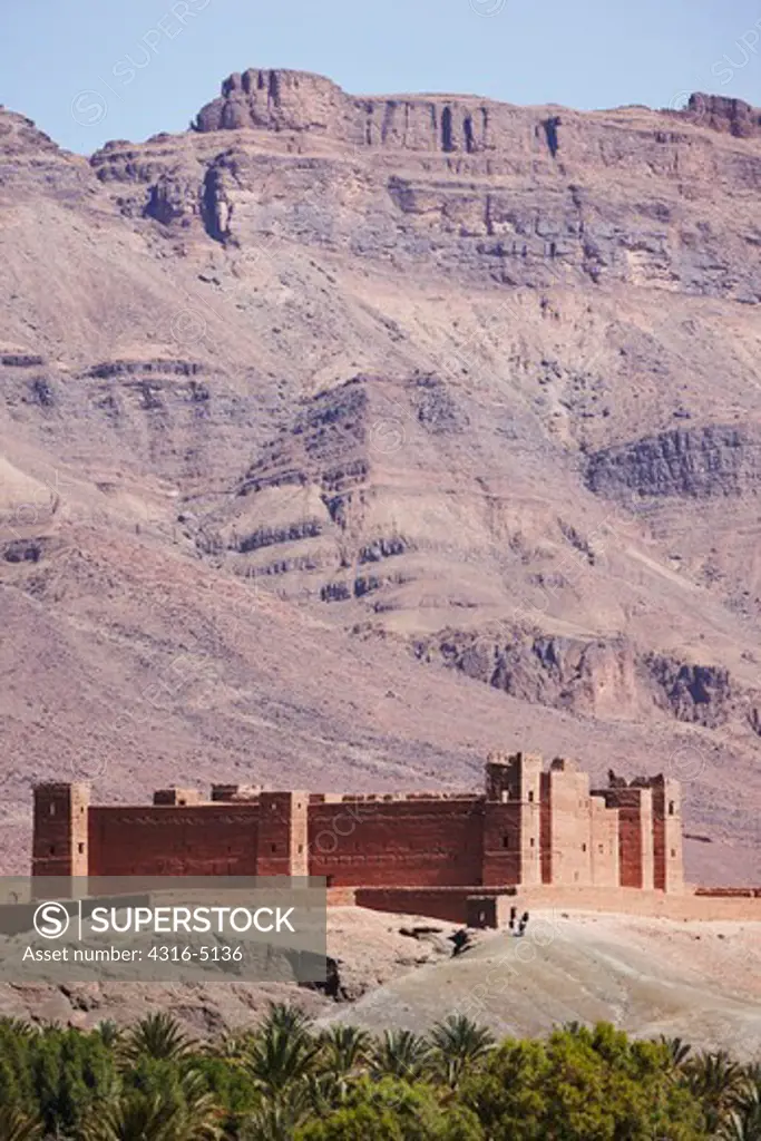 Large compound built of stone, Atlas Mountains, Morocco