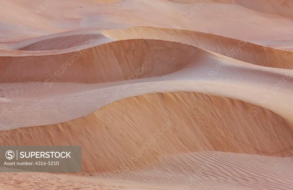 Sand dune forms, near Laayoune, Western Sahara