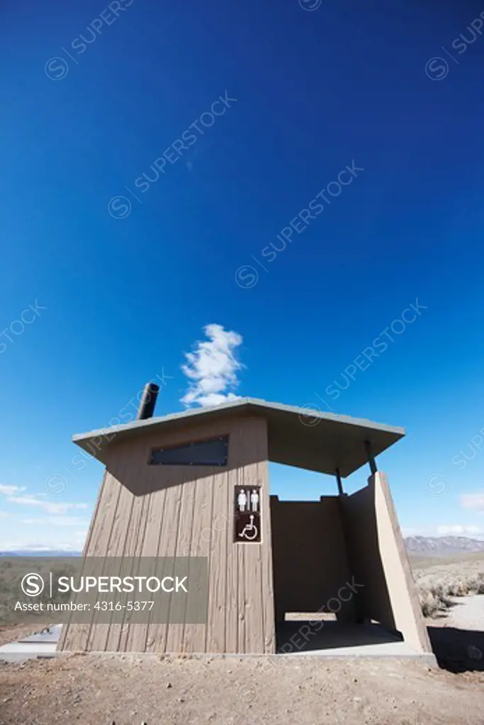 Pit toilet, Nevada, USA