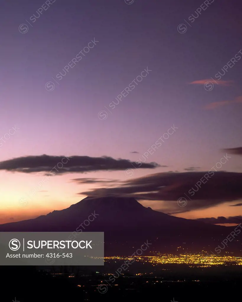 The City Lights of Riobamba Come Alive in the Shadow of Chimborazo