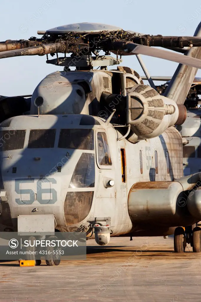 United States Marine Corps Sikorsky CH-53E Super Stallion at Camp Bastion, Helmand Province, Afghanistan