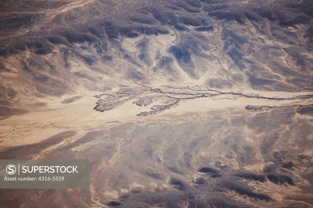 Aerial view of a desert, Helmand Province, Afghanistan