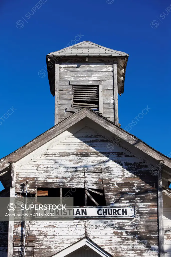 USA, Oklahoma, Picher, Abandoned church