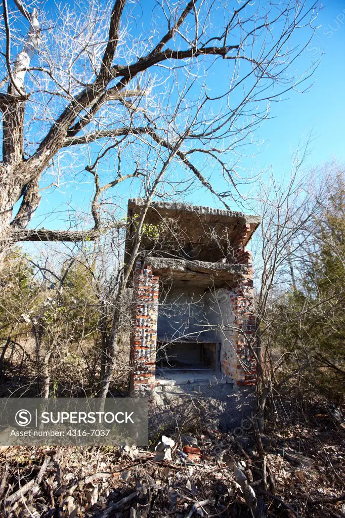 USA, Oklahoma, Picher, Abandoned and dilapidated structure