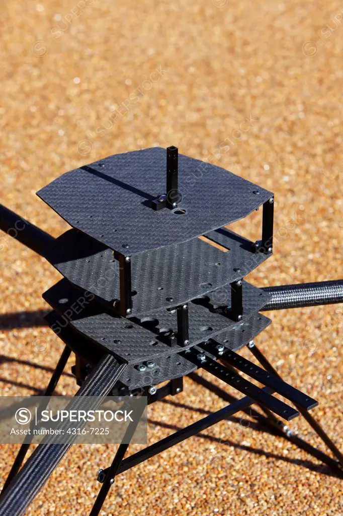 Carbon fibre experimental unmanned aerial vehicle body