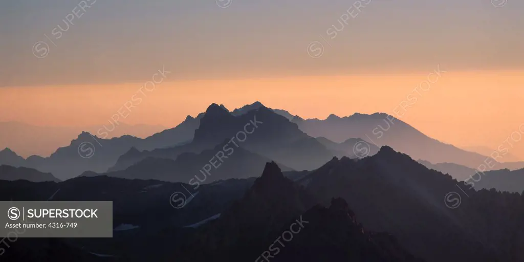 Hazy Ridges as Seen from Aconcagua, the Highest Mountain in the Americas