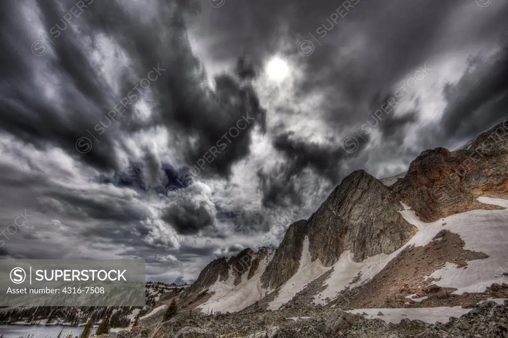 High, soaring peaks of the Snowy Range, Medicine Bow Mountains, southern Wyoming