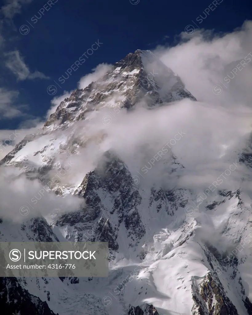 Extreme Winds Form a Banner Cloud off the Summit Of K2