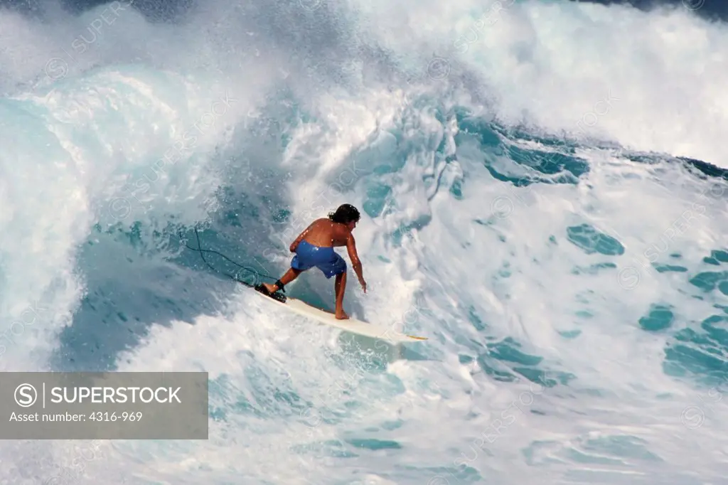 Riding a Monstrous Wave on Oahu's North Shore