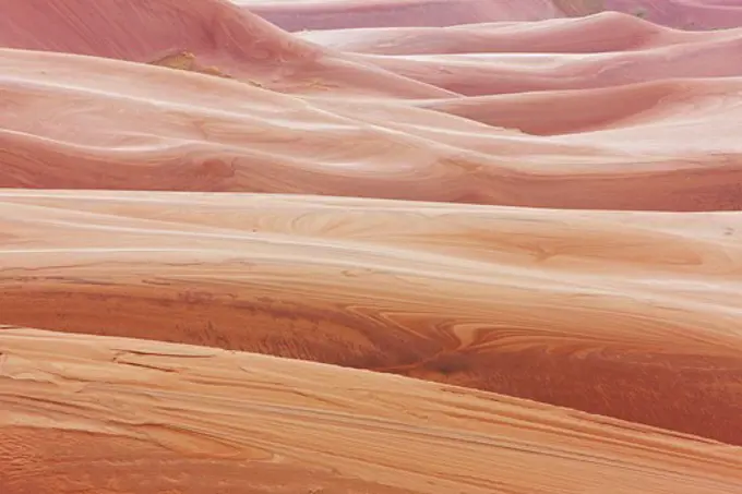 Detail view of sand dune forms in Colorado's Great Sand Dunes.