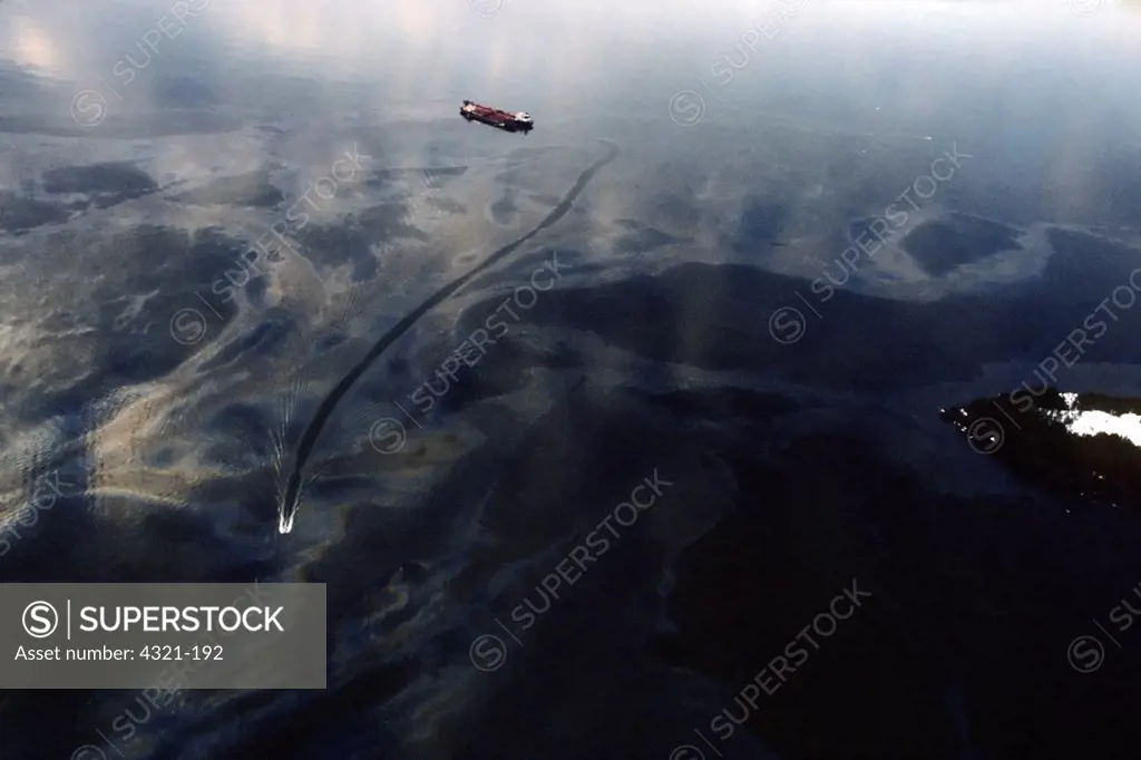 Exxon Valdez Lists in Prince William Sound