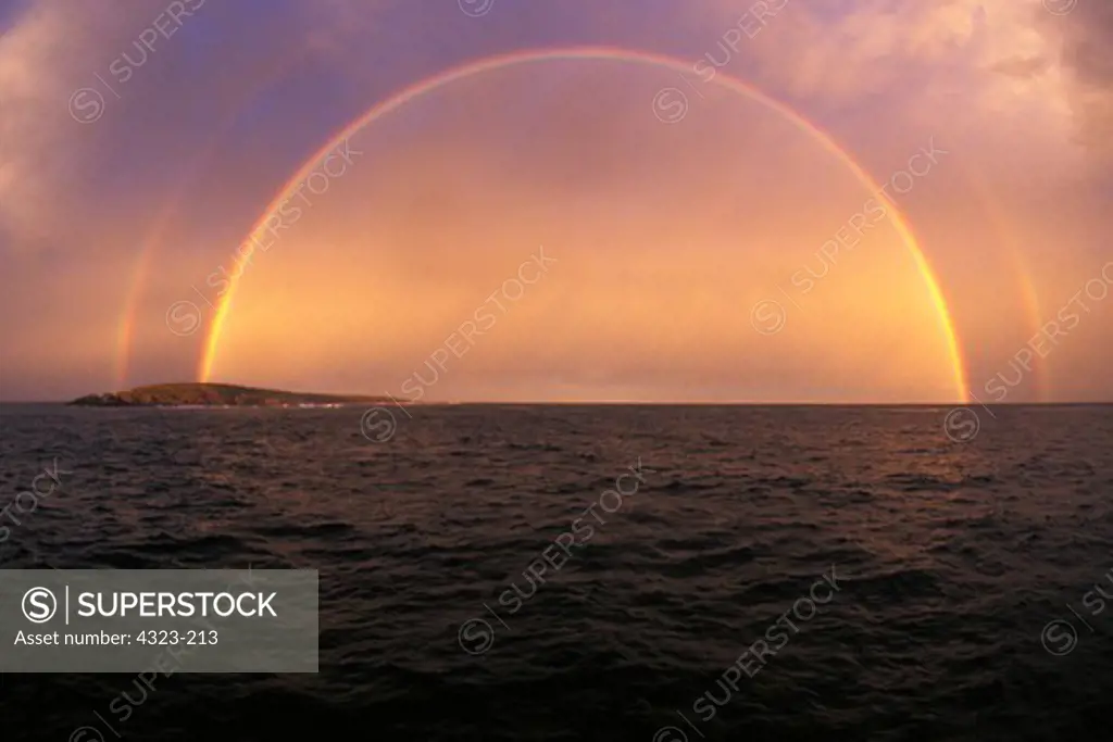 Full Rainbow in a Glowing South Australian Sky