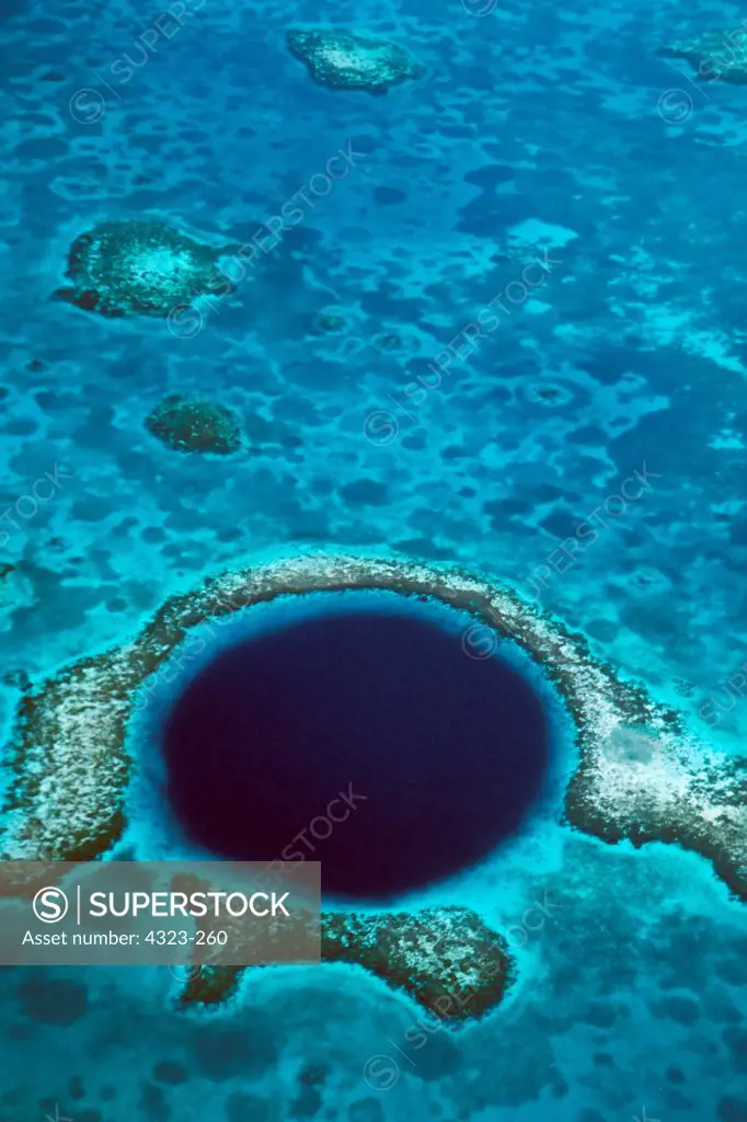 Aerial View of Belize's Famous Blue Hole