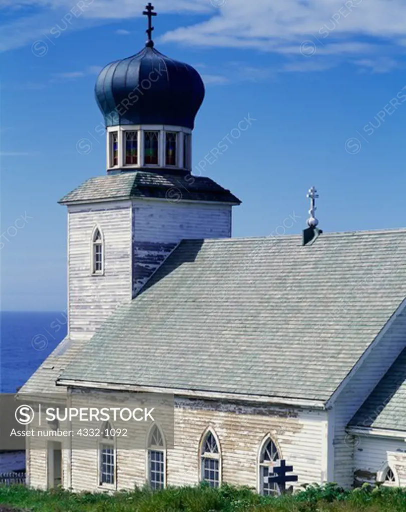 Saint George Russian Orthodox Church , Saint George Island, Pribilof Islands, Bering Sea, Alaska.