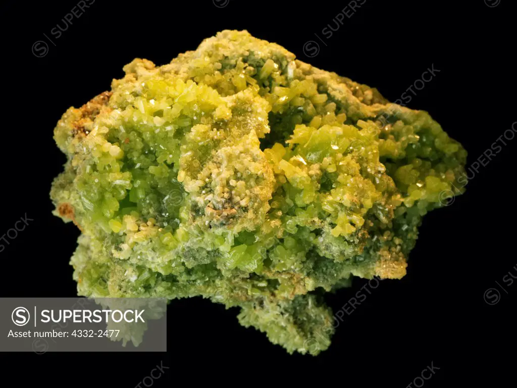 Pyromorphite crystals from the Daoping Mine, Guilin, Guangxi Province, China.  35mmx45mmx15mm