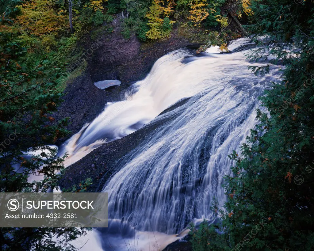 Potawatomi Falls on the Black River, Ottawa National Forest, Upper Peninsula of Michigan.