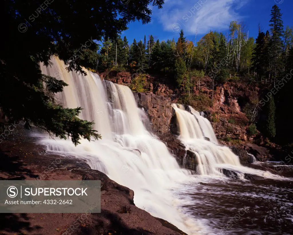 Lower Falls of the Gooseberry River, Gooseberry Falls State Park, Minnesota.