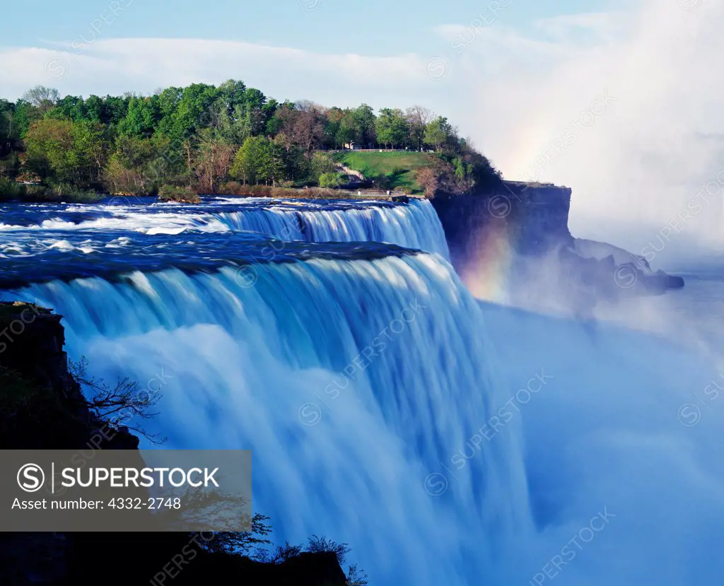 The American Falls, 180 feet high, Niagara Reservation State Park, Niagara Falls, New York.
