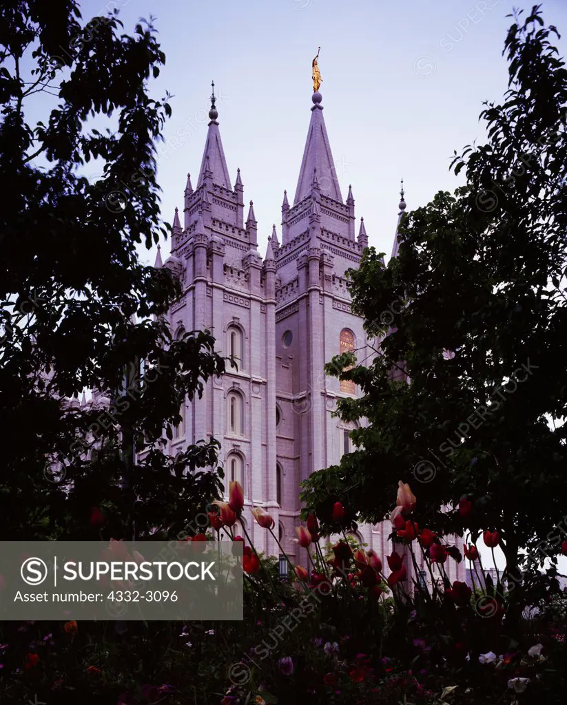 Salt Lake Temple, begun in 1853 and dedicated in 1893, Temple Square, Church of Jesus Christ of Latter Day Saints, The Mormons, Salt Lake City, Utah.