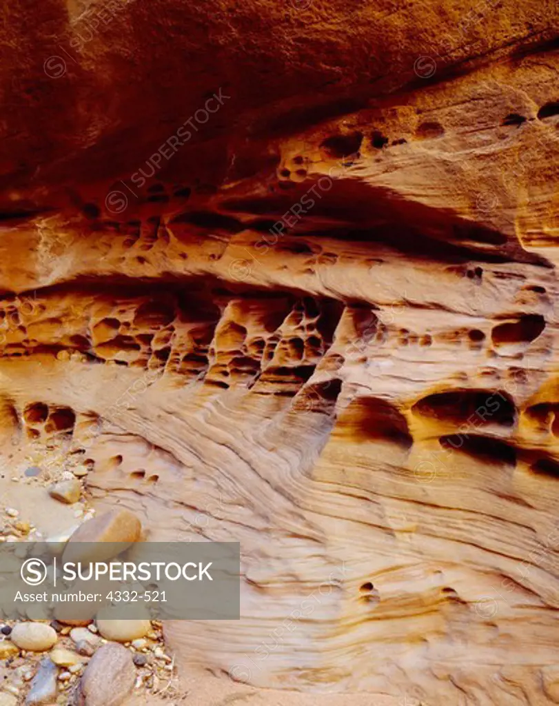 Sculpting of Navajo Sandstone, Paria Canyon, Paria Canyon-Vermilion Cliffs Wilderness, Arizona.
