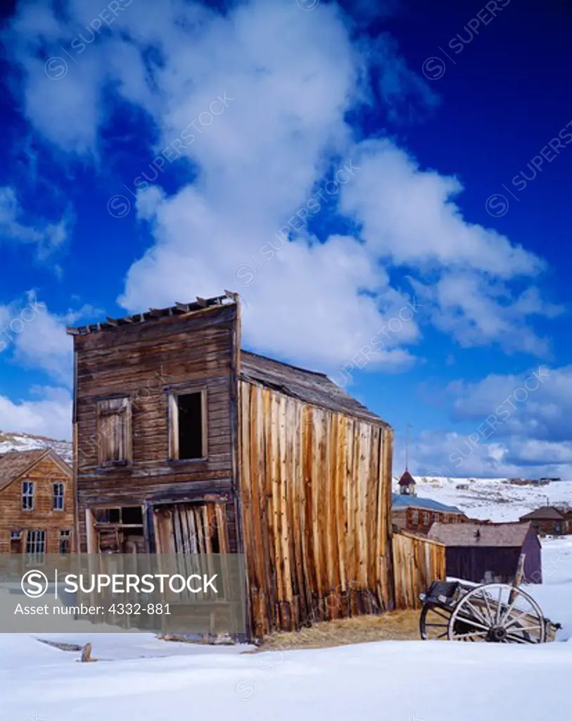 The Swazey Hotel, which at times housed a clothing store and a casino, ghost town of Bodie, Bodie State Historic Park, California.