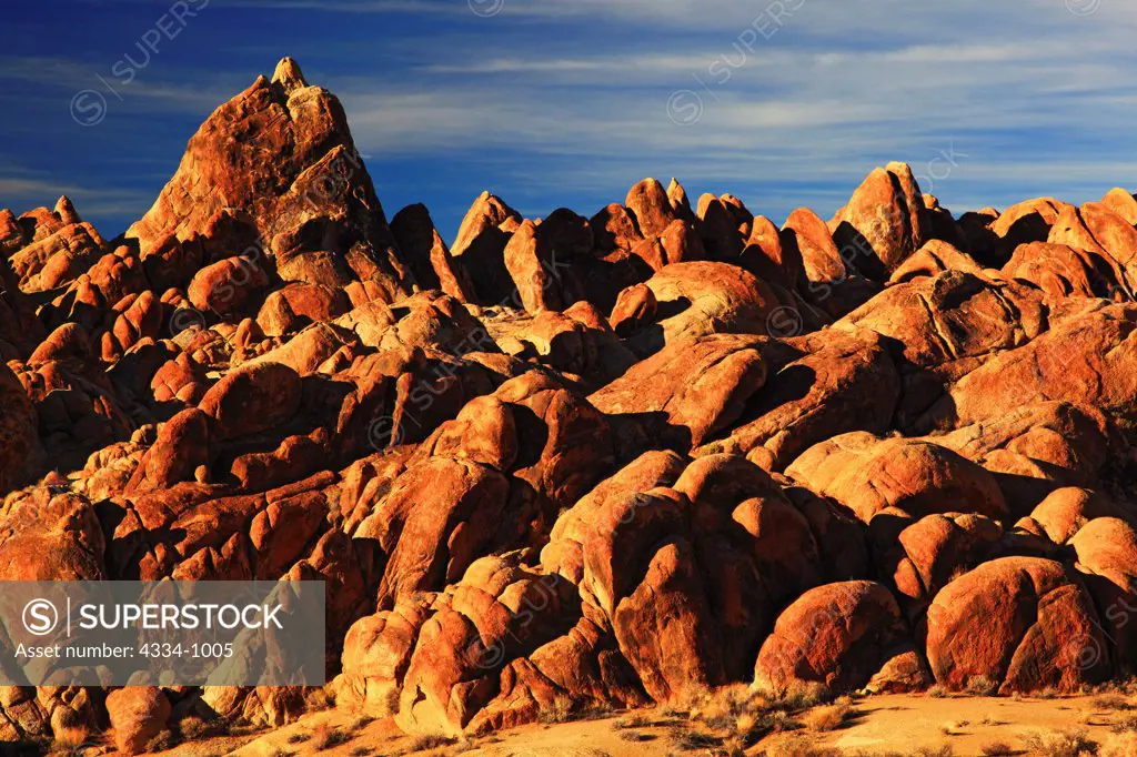 The Alabama Hills Glowing in Evening Light