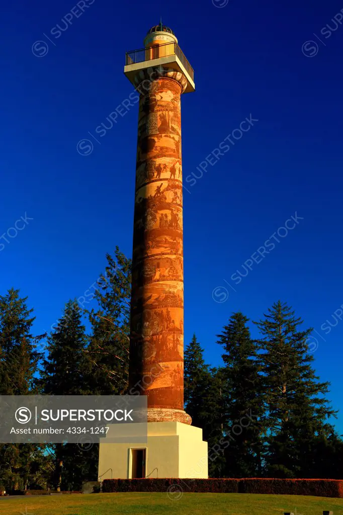 USA, Oregon, Astoria, View of Astoria Column