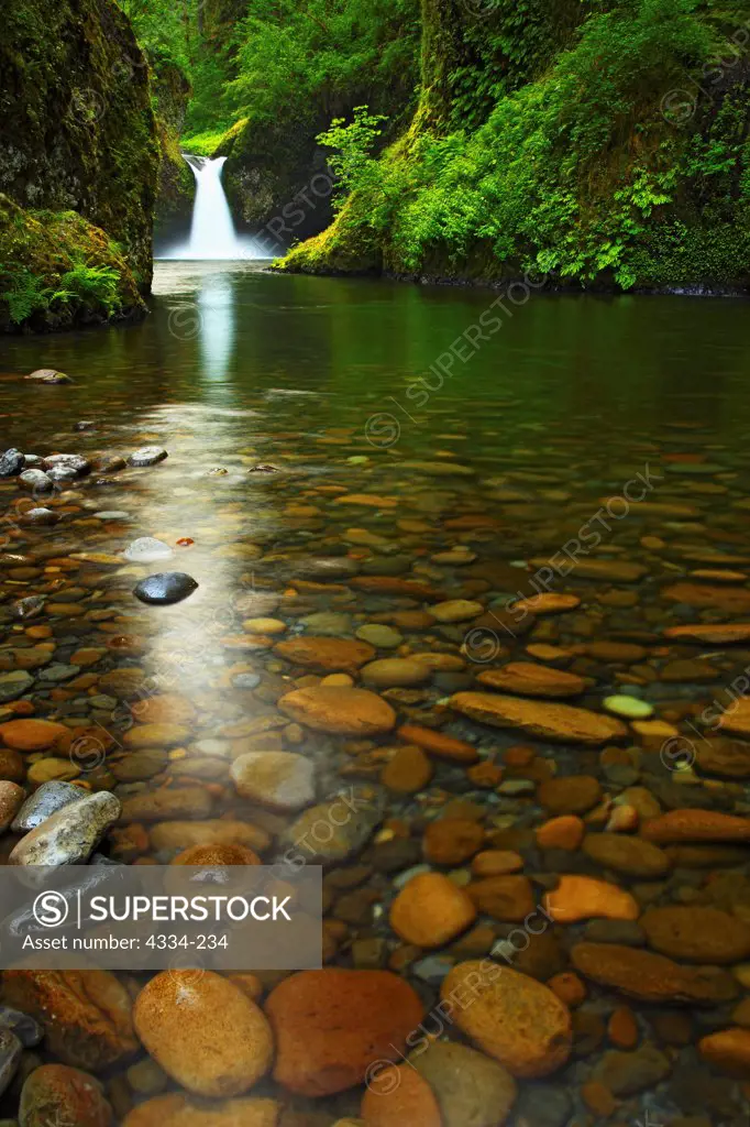 Punch Bowl Falls is a waterfall on Eagle Creek, upstream from Metlako Falls, one of many fall on the Columbia River Gorge National Scenic Area, Oregon.