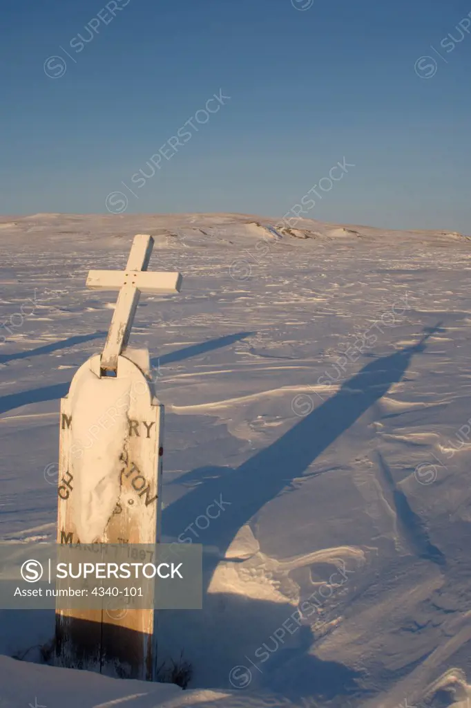 Headstone in an Arctic Graveyard