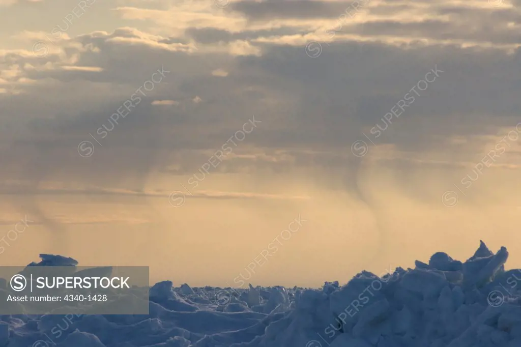 Rain Over the Pack Ice in the Chukchi Sea