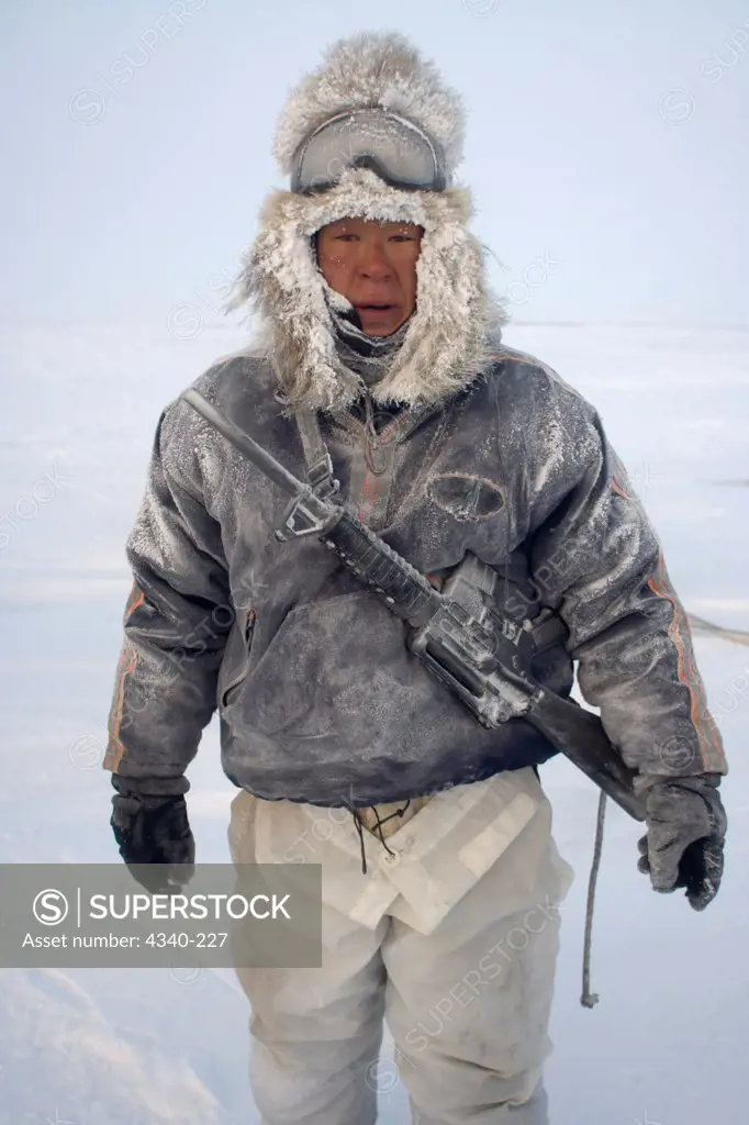 An Inupiat Man Along the Arctic coast