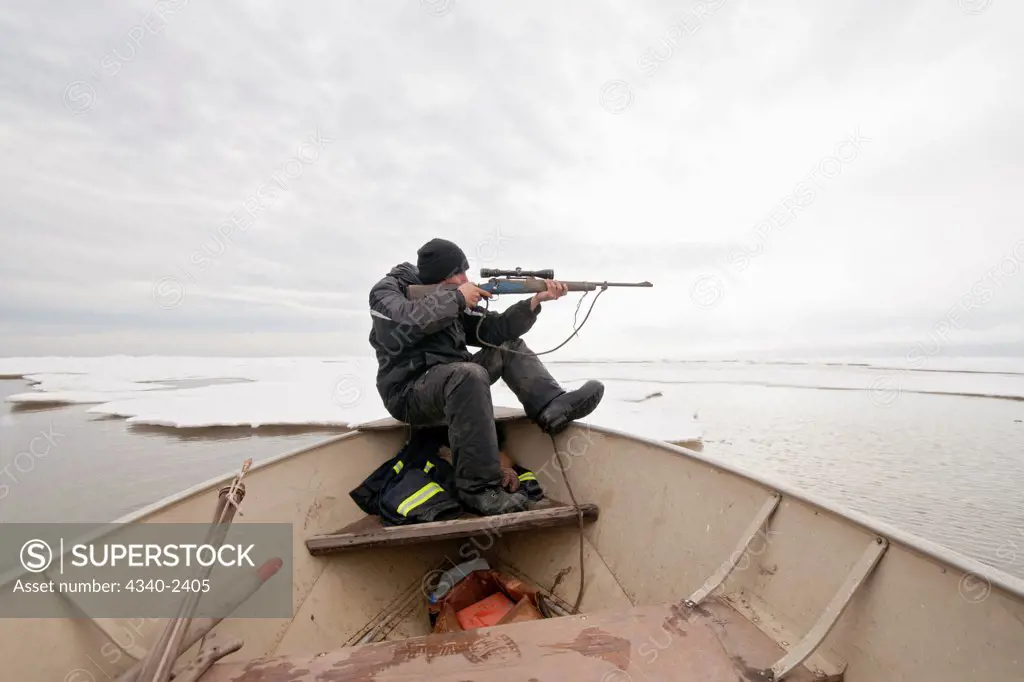 Inupiaq Man Takes Aim