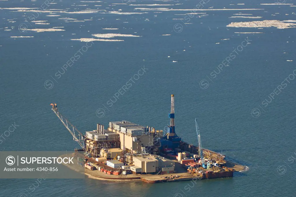 Oil Drilling Site in the Prudhoe Bay Oil Fields, Alaska