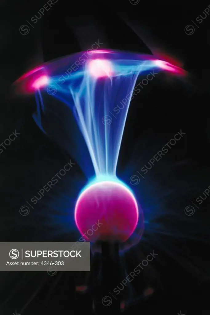 Electricity Arcs from a Plasma Ball