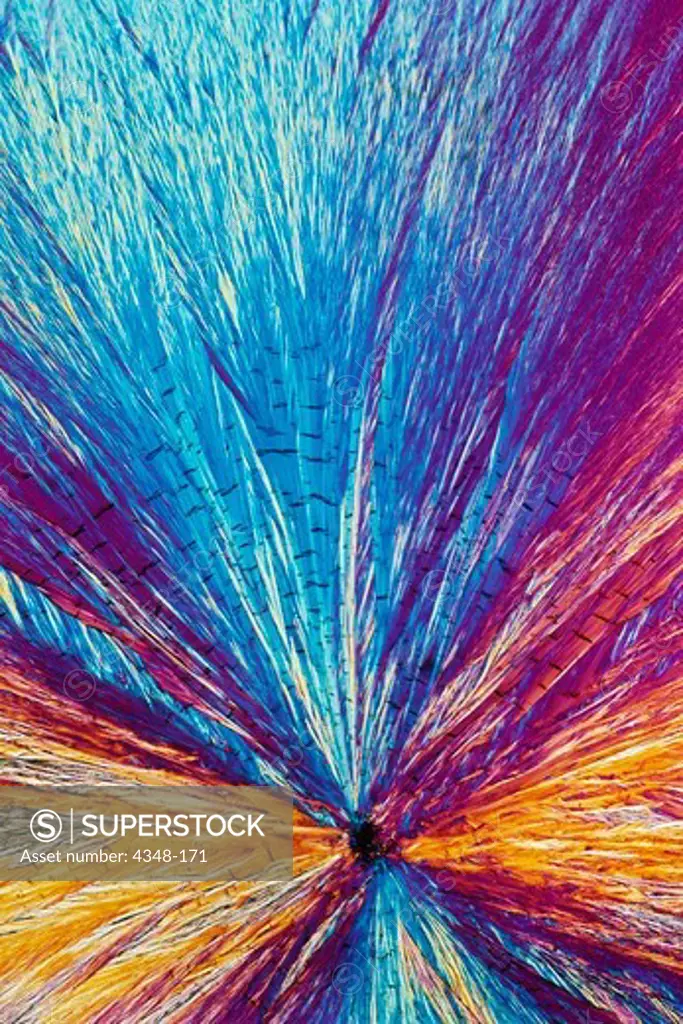 2,2' 4',2 mixture, Diphenyl Sulphone Crystals, Polarized Light, 1/4-Wave Plate, x80