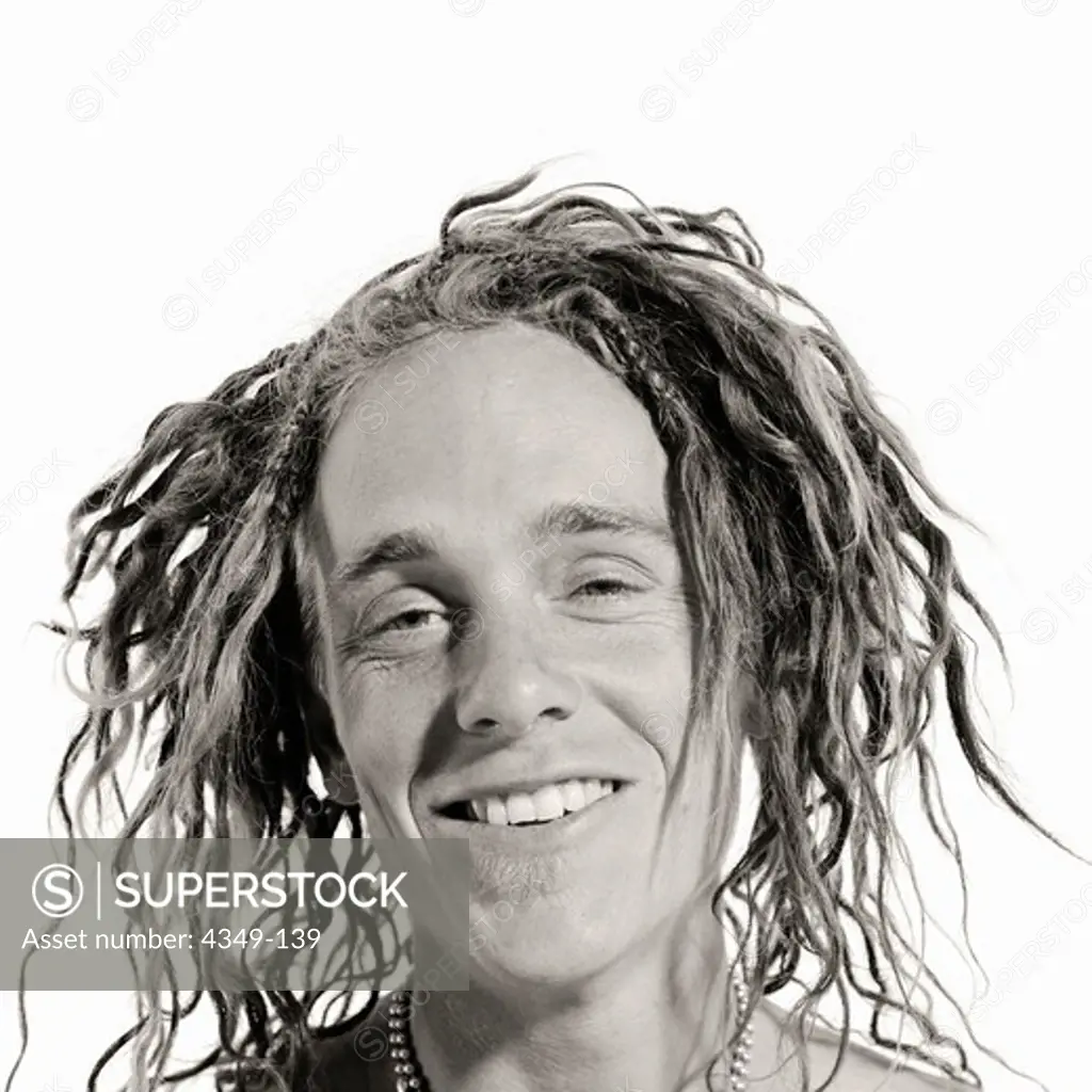 Dreadlocked Young Man Smiling