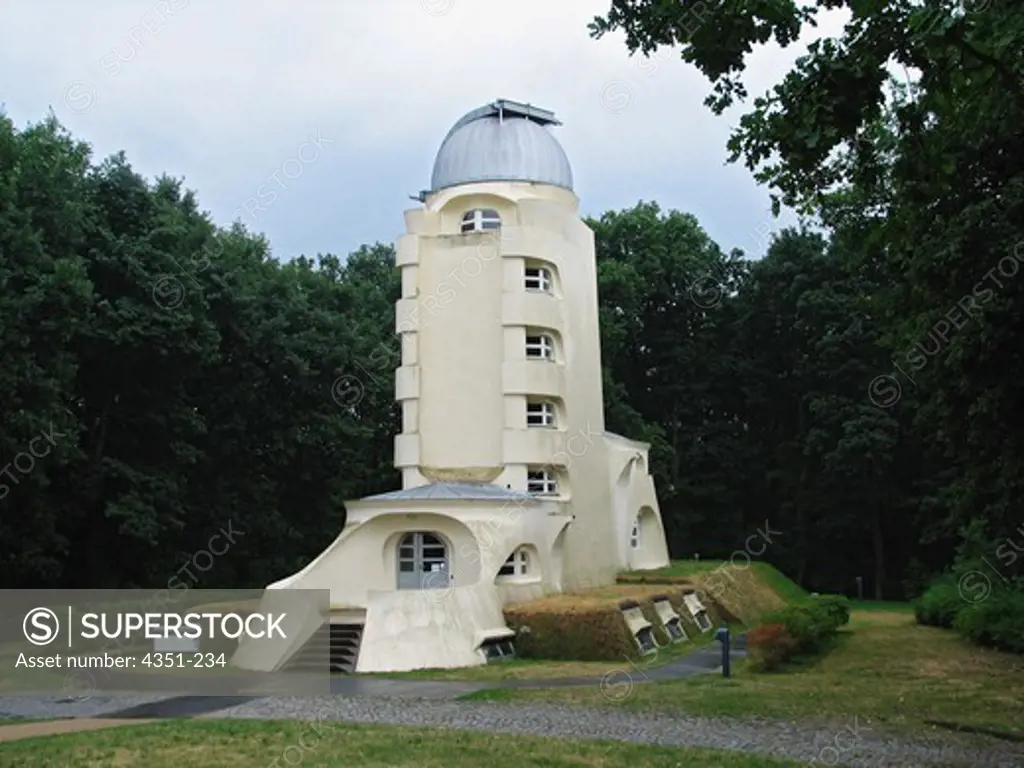 The Einstein Tower in Potsdam, Germany, which was designed to prove Einstein's theory of relativity by making solar observations. It is also renowned for its architecture.