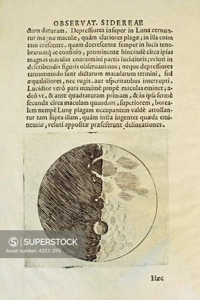 Galileo's Drawing of the Moon