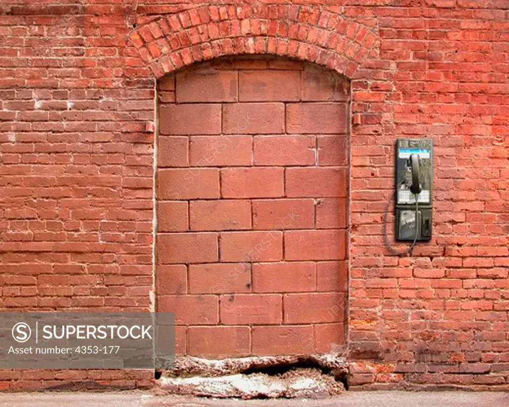 Brick Wall, Telephone and Cinder-blocked Entrance, Civilization's Waste