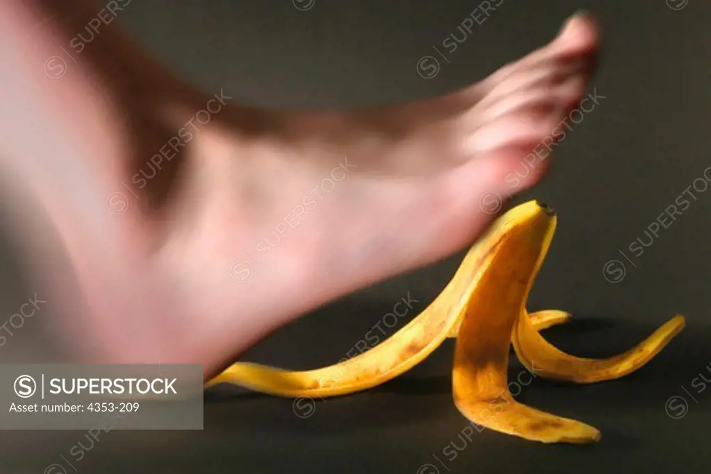 Foot Slipping on Banana Peel