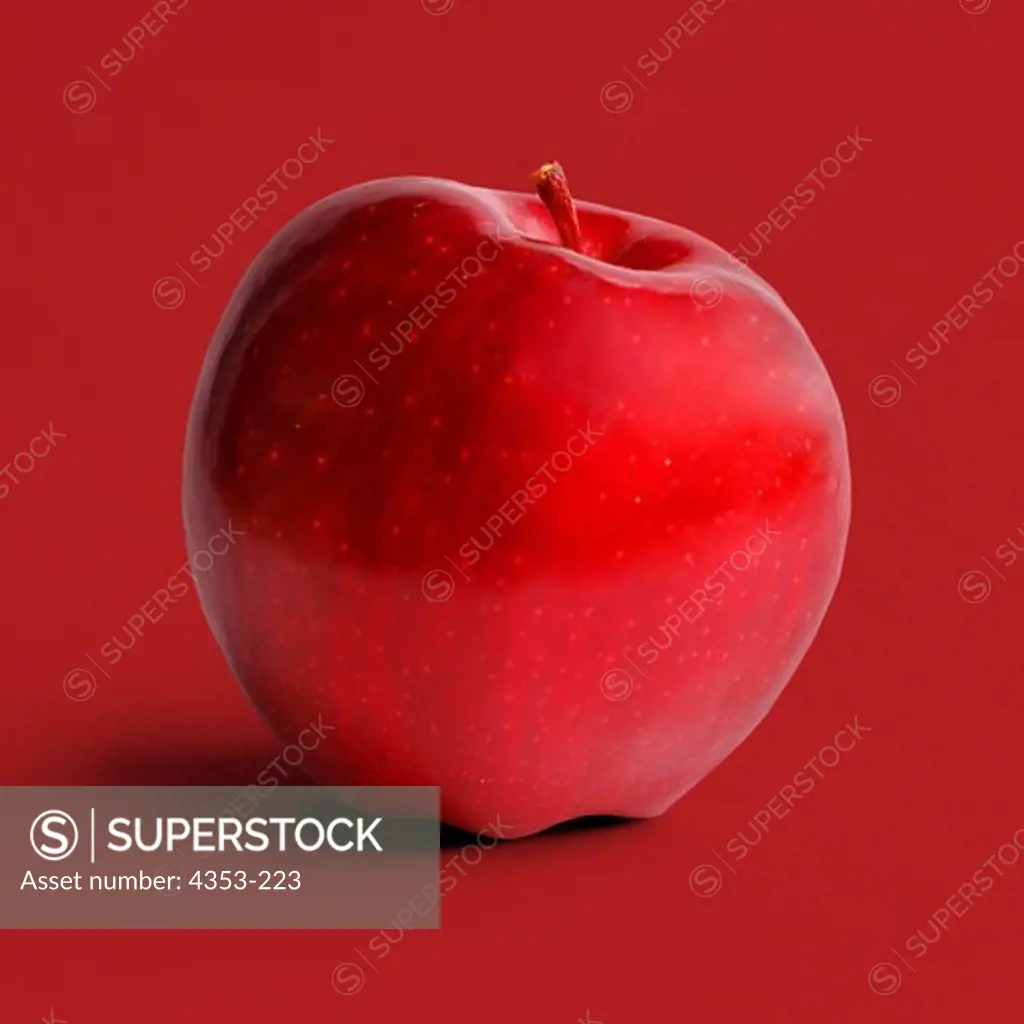 Vivid Red Apple